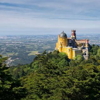 Mountain palace wallpaper