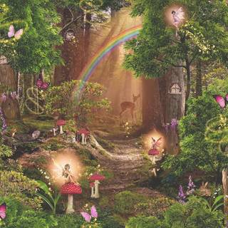 Fairy house wallpaper