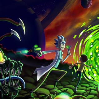 Trippy Rick and Morty wallpaper