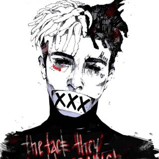 XXXTentacion cartoon wallpaper