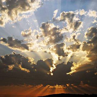 Hiding sun wallpaper