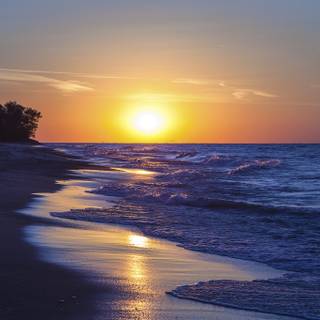 Lake shore wallpaper