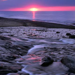 Lake shore wallpaper