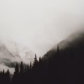 Cloudy mountains wallpaper