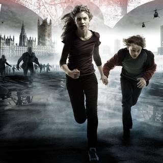 Woman running away wallpaper