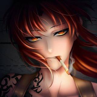Smoking girl wallpaper