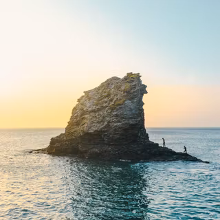 Coastal rock formation wallpaper