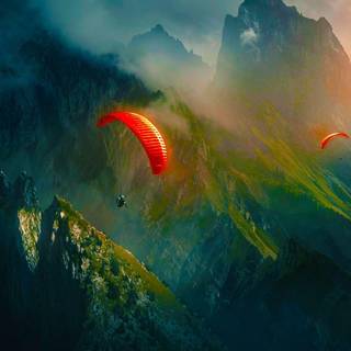 Fantastic parachute wallpaper
