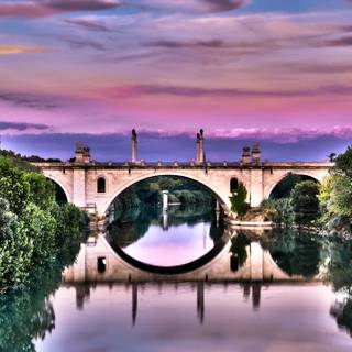 Bridge reflection wallpaper