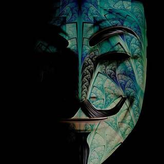 Anonymous LED mask wallpaper