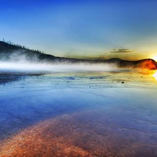 Sunset reflection lake wallpaper