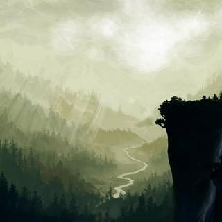 Japanese river wallpaper