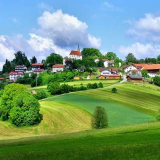 Village view wallpaper