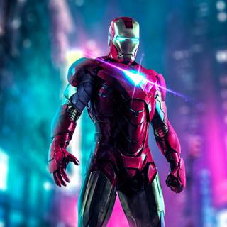 Neon Iron Man wallpaper