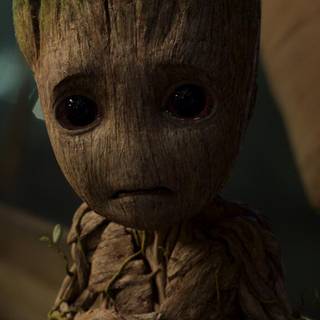 Groot and baby Groot wallpaper