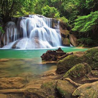 Waterfall rainforest wallpaper
