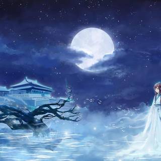 Sakura night wallpaper