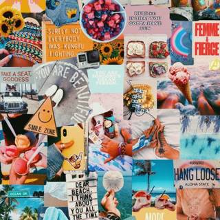 Aesthetic collage wallpaper