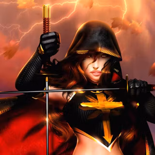 Artistic warrior girl wallpaper