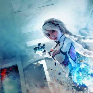 Artistic warrior girl wallpaper