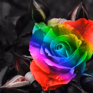 Puppy in colorful garden wallpaper