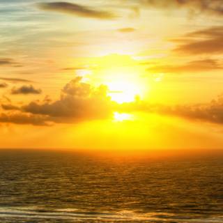 Sunrise on sea wallpaper