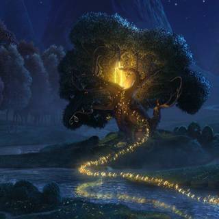 Enchanting forest wallpaper