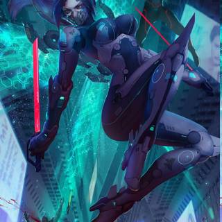 Anime cyborg girl wallpaper