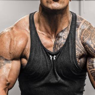Dwayne Johnson workout wallpaper