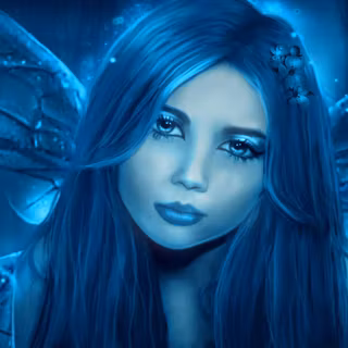 Blue butterfly fairy wallpaper