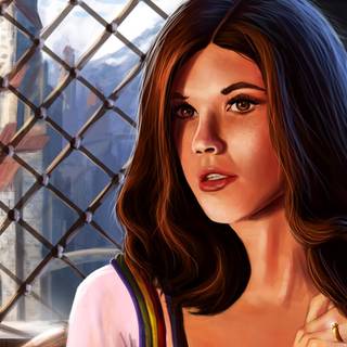 Brown-haired girl wallpaper