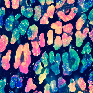 Neon leopard wallpaper