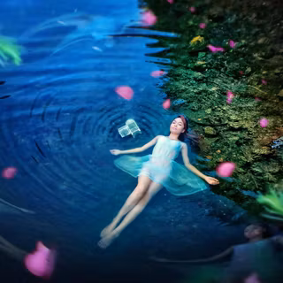 Sleeping forest fairy wallpaper