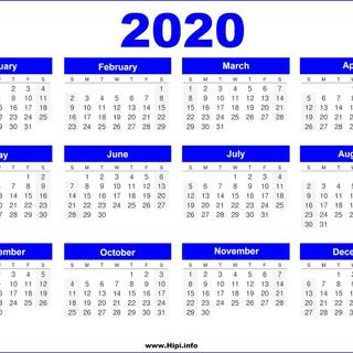 February 2020 calendar wallpaper