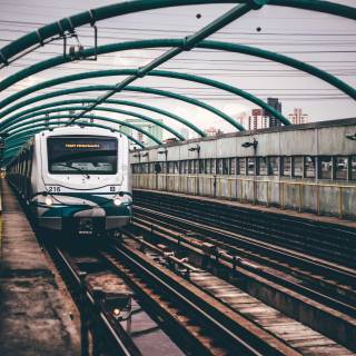 Railway platform wallpaper