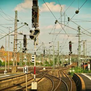 Railway platform wallpaper