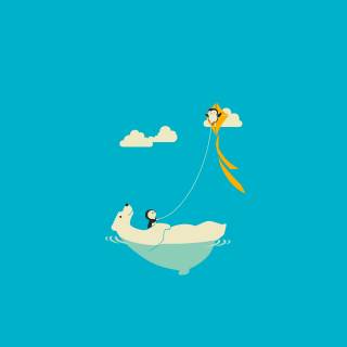 Cartoon penguin wallpaper