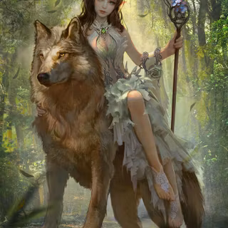 Wolf fantasy wallpaper