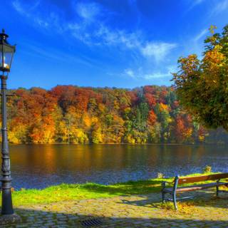 Autumn river wallpaper