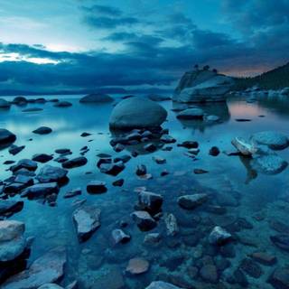 River rock wallpaper