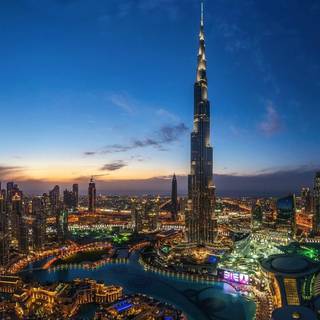 Downtown Dubai cityscape wallpaper