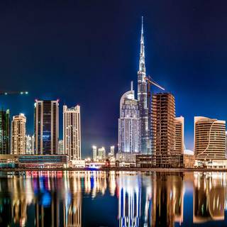 Downtown Dubai cityscape wallpaper