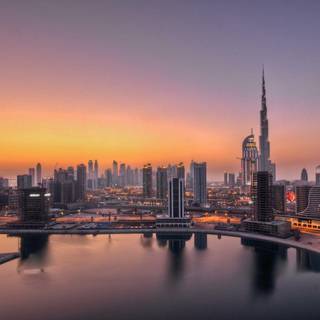 Downtown Dubai cityscape wallpaper
