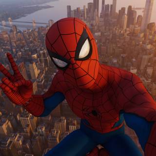 Spider-Man selfie wallpaper