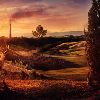 Desert art wallpaper