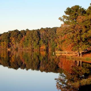 Autumn reflection lake wallpaper