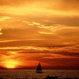 Amazing red sunset wallpaper