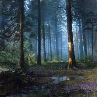 Old trees swamp wallpaper