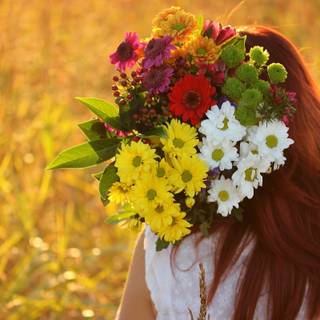 Flower girl wallpaper