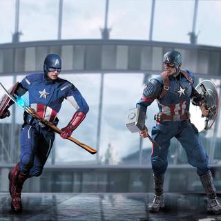 Captain America vs Captain America wallpaper
